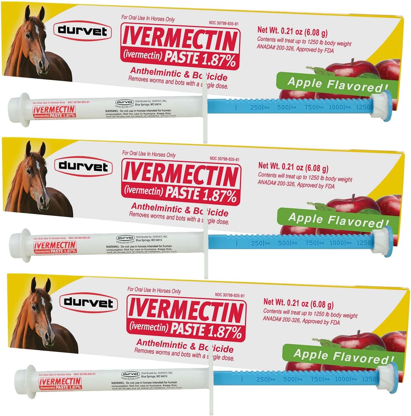 ivermectin horse paste- Horse Wormer 6.08 Grams (3-Pack)